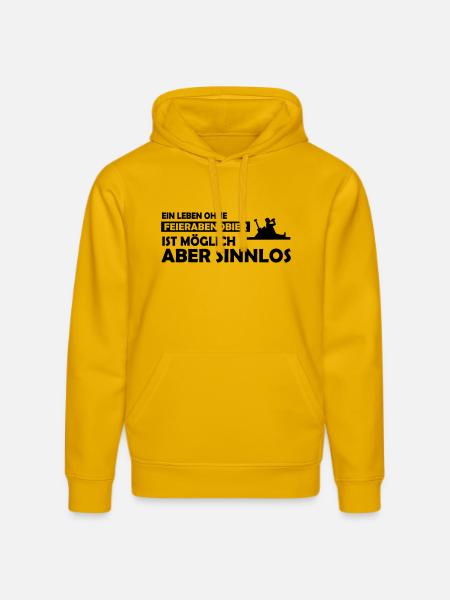 ein leben ohne feierabendbier - Stanley/Stella Unisex Bio-Hoodie DRUMMER - Spektralgelb