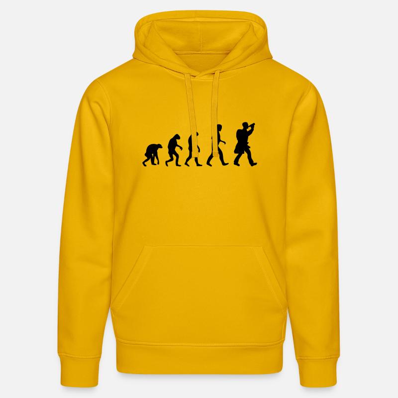 hiking evolution - Sweat à capuche bio DRUMMER Stanley/Stella Unisexe - jaune spectre