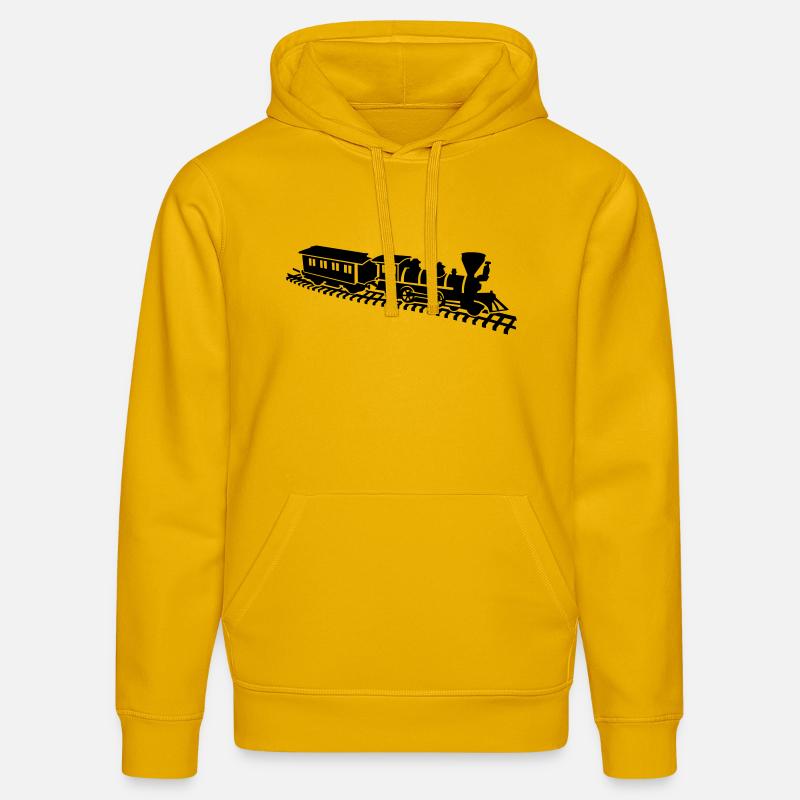 Chemin de fer miniature - Sweat à capuche bio DRUMMER Stanley/Stella Unisexe - jaune spectre