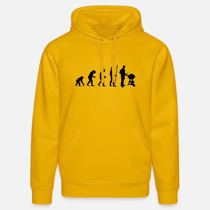 evolution_grill1 - Stanley/Stella Unisex Bio-Hoodie DRUMMER  - Spektralgelb