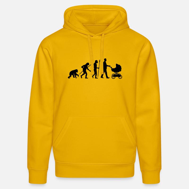 evolution_kinderwagen_mann_a_1c - Sweat à capuche bio DRUMMER Stanley/Stella Unisexe - jaune spectre