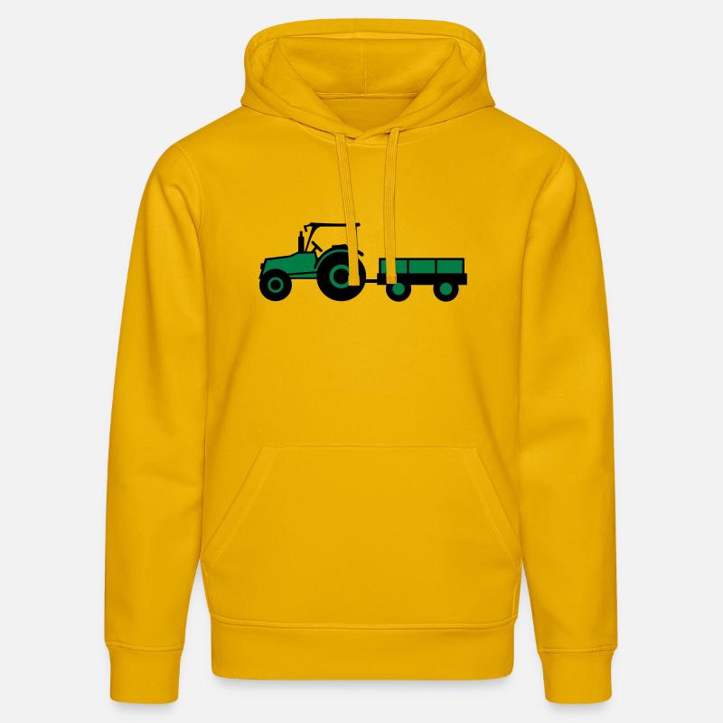 Tractor With Trailer - Sweat à capuche bio DRUMMER Stanley/Stella Unisexe - jaune spectre