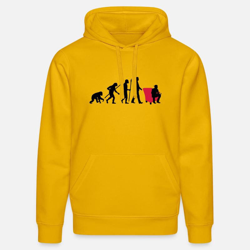 evolution_of_man_pc_console_gamer02_2c - Stanley/Stella Unisex Bio-Hoodie DRUMMER  - Spektralgelb