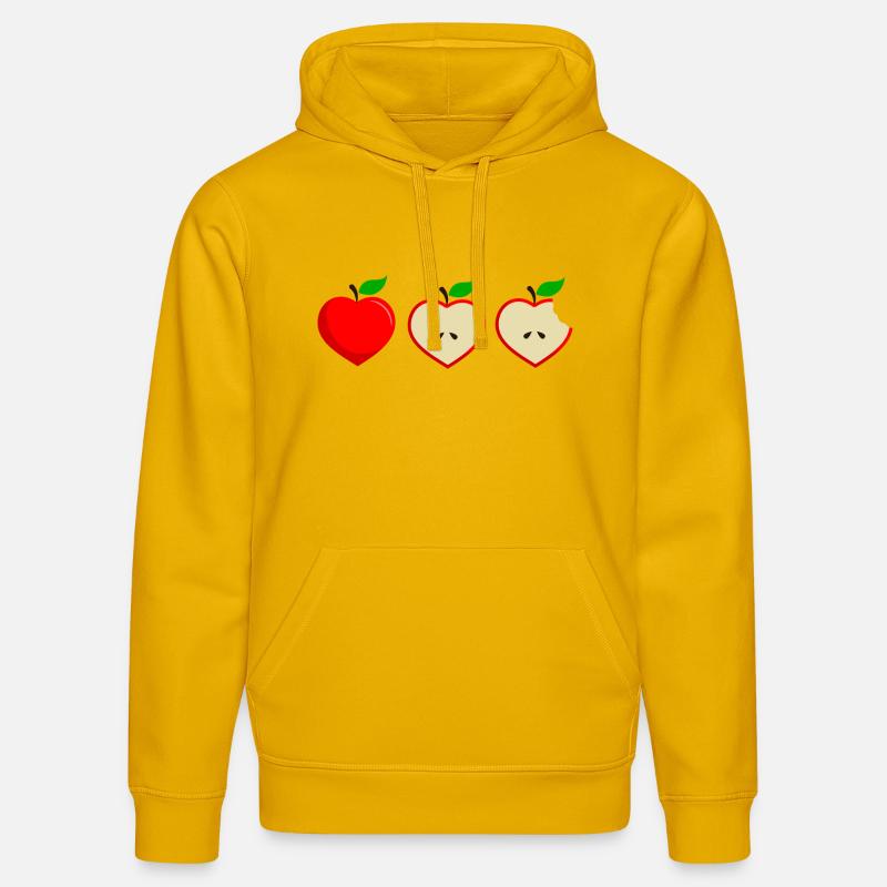 Apfel Apple Herz Set - Sweat à capuche bio DRUMMER Stanley/Stella Unisexe - jaune spectre