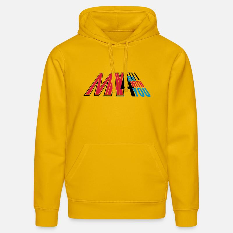 may4th_vec_3 fr - Sweat à capuche bio DRUMMER Stanley/Stella Unisexe - jaune spectre