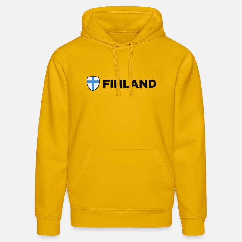 Drapeau national de la Finlande - Sweat à capuche bio DRUMMER Stanley/Stella Unisexe - jaune spectre
