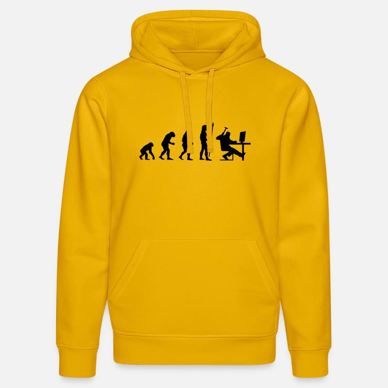 evolution_pc_1 - Sweat à capuche bio DRUMMER Stanley/Stella Unisexe - jaune spectre