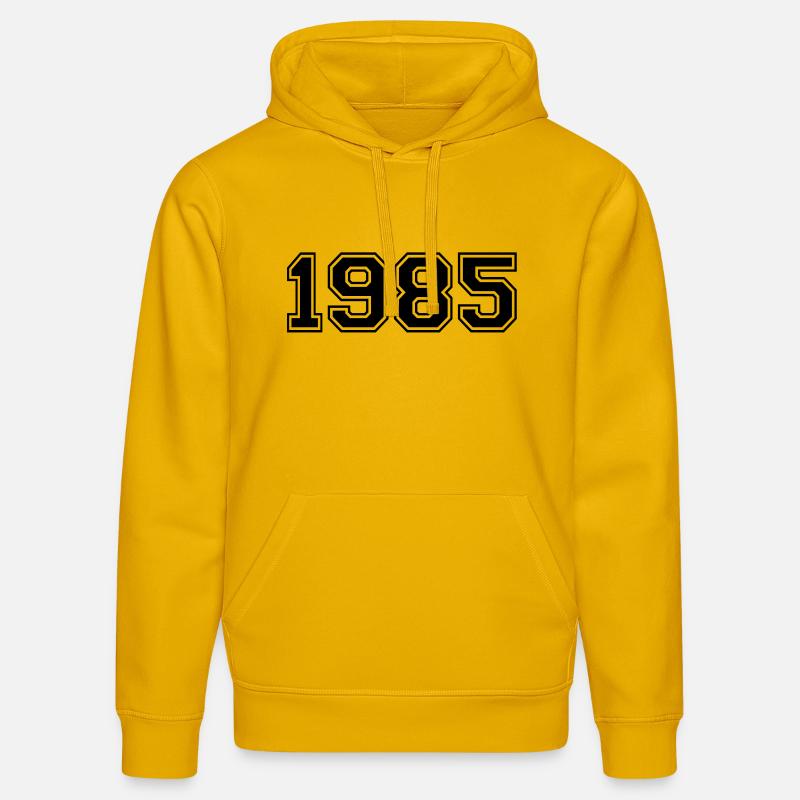 1985 - Sweat à capuche bio DRUMMER Stanley/Stella Unisexe - jaune spectre