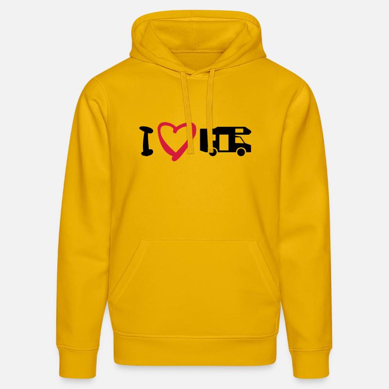 J'aime mon mobil-home 2 - Sweat à capuche bio DRUMMER Stanley/Stella Unisexe - jaune spectre
