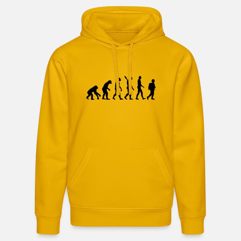 Évolution École - Sweat à capuche bio DRUMMER Stanley/Stella Unisexe - jaune spectre