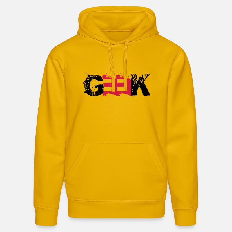 Geek Farbabdruck - Sweat à capuche bio DRUMMER Stanley/Stella Unisexe - jaune spectre
