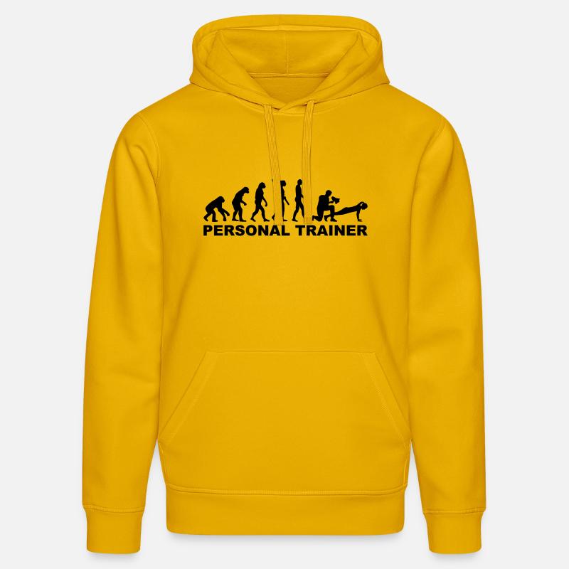 Personal trainer - Sweat à capuche bio DRUMMER Stanley/Stella Unisexe - jaune spectre