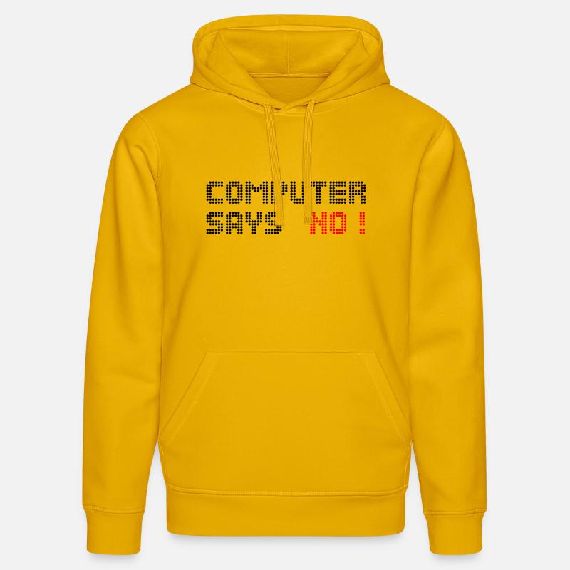 ordinateur dit non - Sweat à capuche bio DRUMMER Stanley/Stella Unisexe - jaune spectre