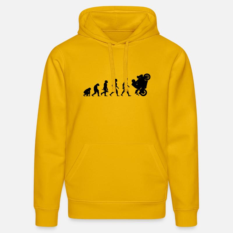 Evolution Superbikes Moto Biker course - Sweat à capuche bio DRUMMER Stanley/Stella Unisexe - jaune spectre