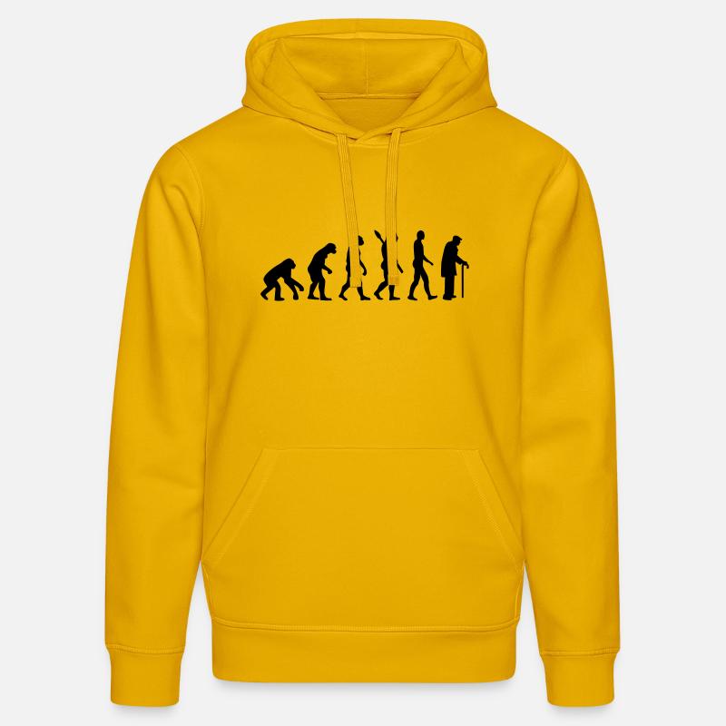 Évolution Retraité - Sweat à capuche bio DRUMMER Stanley/Stella Unisexe - jaune spectre