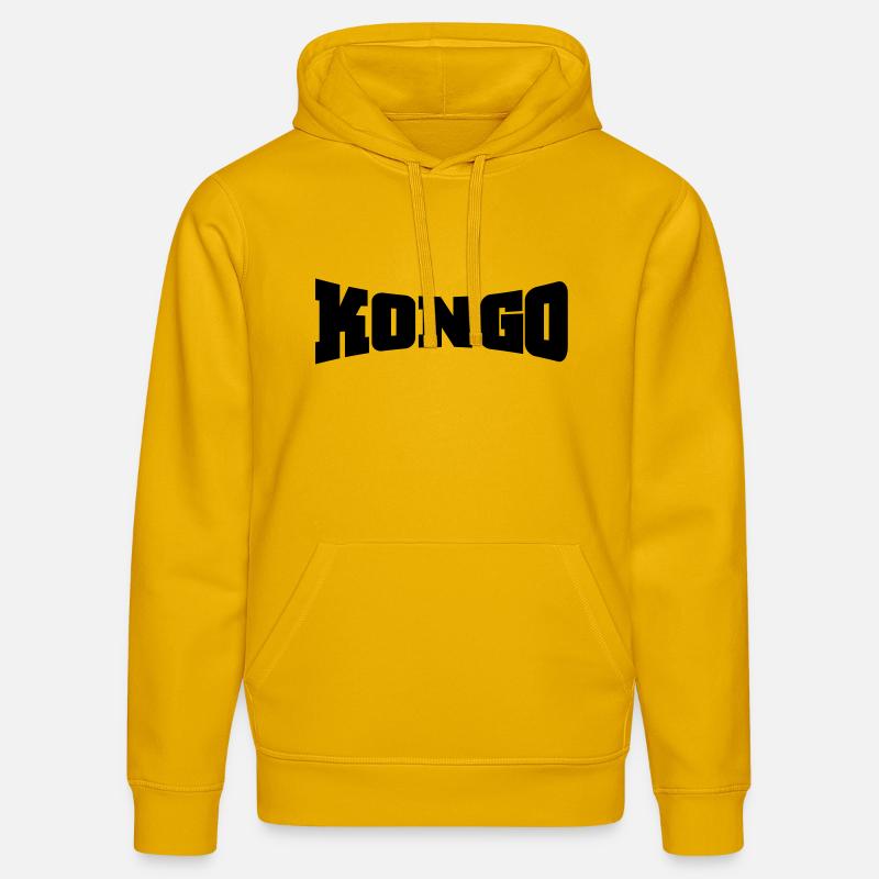 Congo logo - Sweat à capuche bio DRUMMER Stanley/Stella Unisexe - jaune spectre