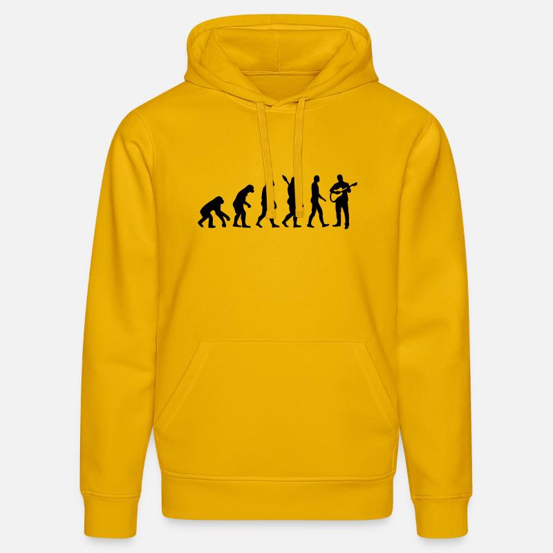 Evolution Guitare - Sweat à capuche bio DRUMMER Stanley/Stella Unisexe - jaune spectre