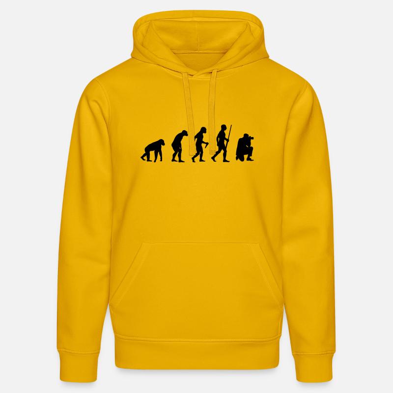 Photographe evolution - Sweat à capuche bio DRUMMER Stanley/Stella Unisexe - jaune spectre