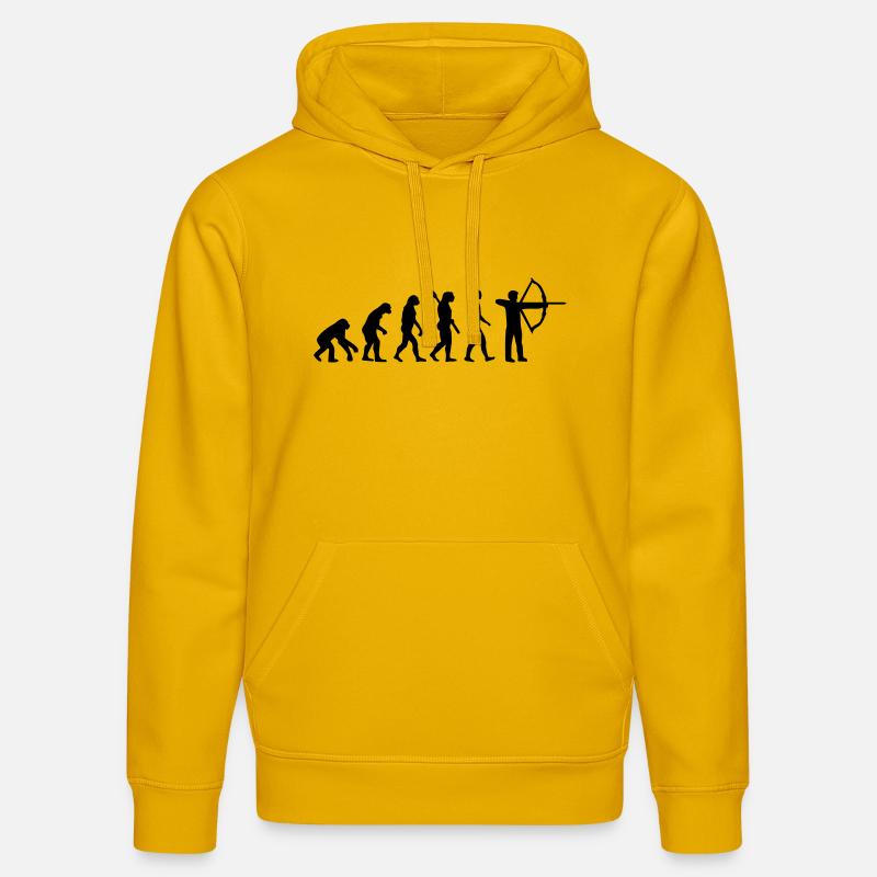 Evolution Bogenschießen - Stanley/Stella Unisex Bio-Hoodie DRUMMER  - Spektralgelb