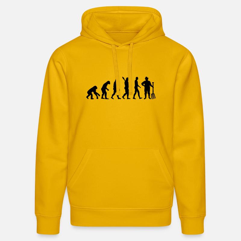 Evolution Farmer - Stanley/Stella DRUMMER Unisex Organic Hoodie - spectra yellow