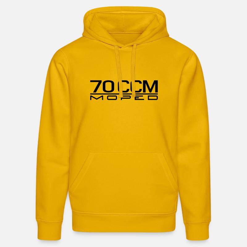 Emblème de cyclomoteur 70 ccm - Sweat à capuche bio DRUMMER Stanley/Stella Unisexe - jaune spectre