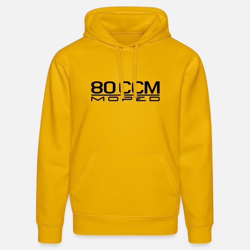Emblème de cyclomoteur 80 ccm - Sweat à capuche bio DRUMMER Stanley/Stella Unisexe - jaune spectre