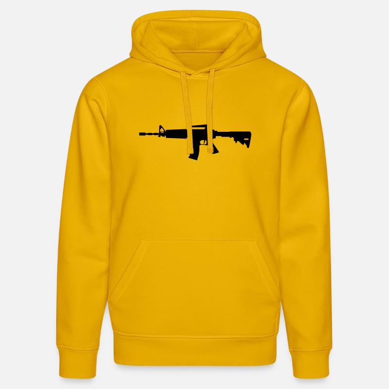 Rifle M-16 - Sweat à capuche bio DRUMMER Stanley/Stella Unisexe - jaune spectre