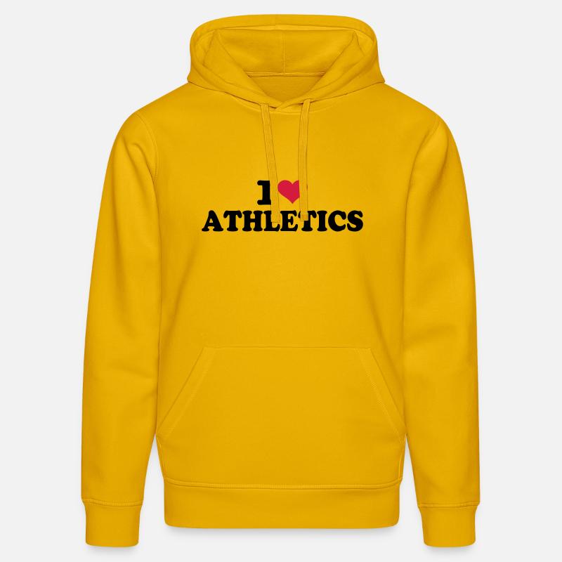 I love Athletics - Sweat à capuche bio DRUMMER Stanley/Stella Unisexe - jaune spectre