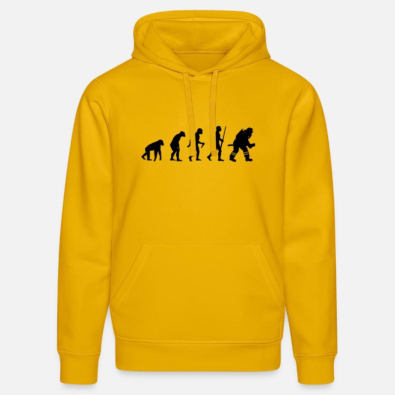 Firefighter evolution - Sweat à capuche bio DRUMMER Stanley/Stella Unisexe - jaune spectre