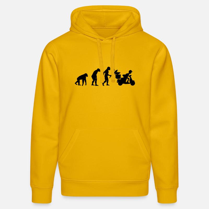 Pizza Delivery Man Evolution - Stanley/Stella Unisex Bio-Hoodie DRUMMER  - Spektralgelb