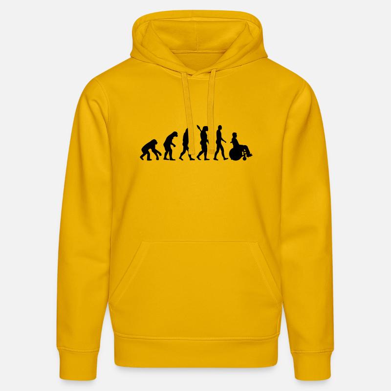 Évolution Chaise roulante - Sweat à capuche bio DRUMMER Stanley/Stella Unisexe - jaune spectre