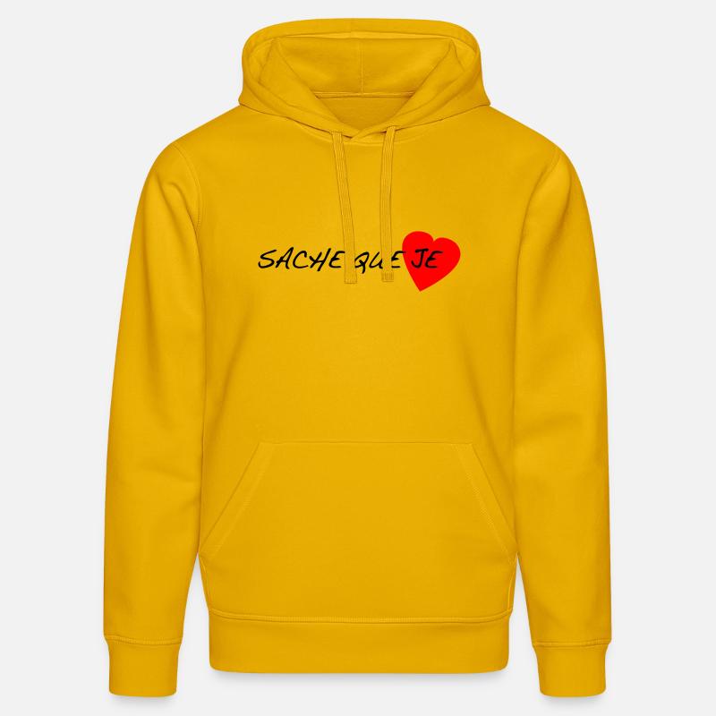 sache_que_je - Sweat à capuche bio DRUMMER Stanley/Stella Unisexe - jaune spectre