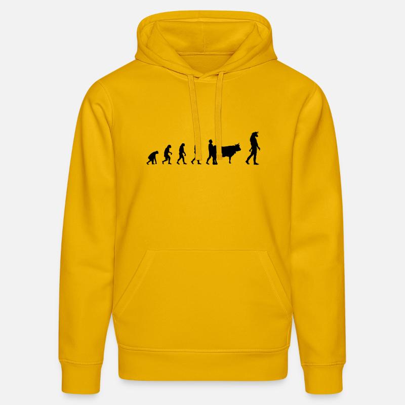 Evolution Mythologie - Sweat à capuche bio DRUMMER Stanley/Stella Unisexe - jaune spectre
