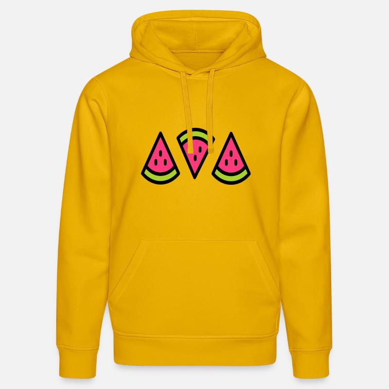 pastèque douce fruit de l'été - Sweat à capuche bio DRUMMER Stanley/Stella Unisexe - jaune spectre