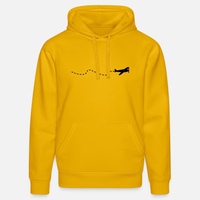 Avion / plain vol (1c) - Sweat à capuche bio DRUMMER Stanley/Stella Unisexe - jaune spectre