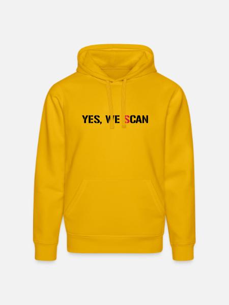 Yes, We Scan NSA PRISM - Stanley/Stella DRUMMER Unisex Organic Hoodie - spectra yellow