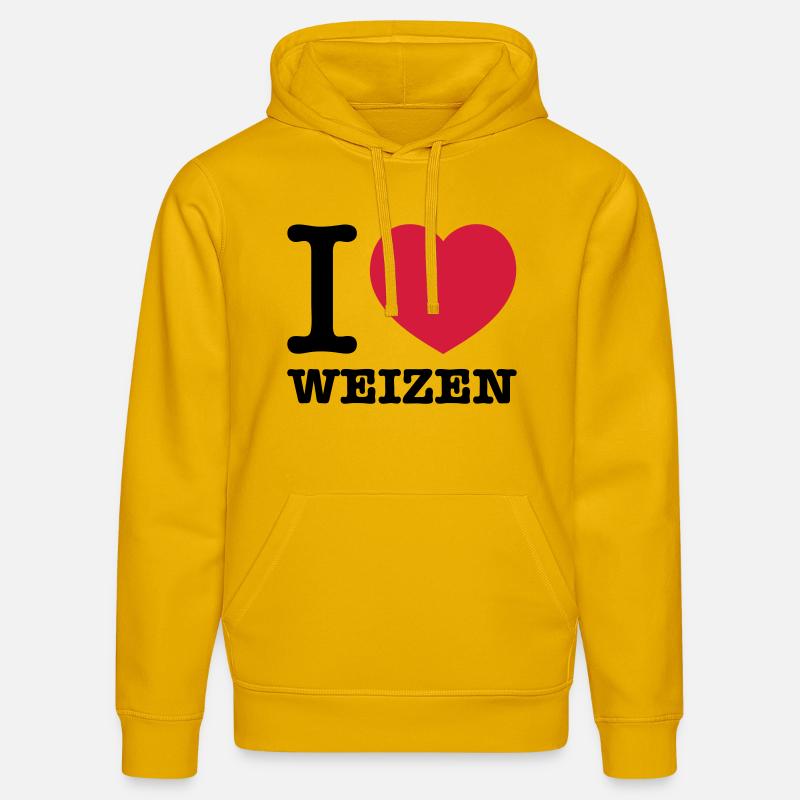 kocham pszenicę - Ekologiczna bluza z kapturem typu unisex Stanley/Stella DRUMMER  - żółty