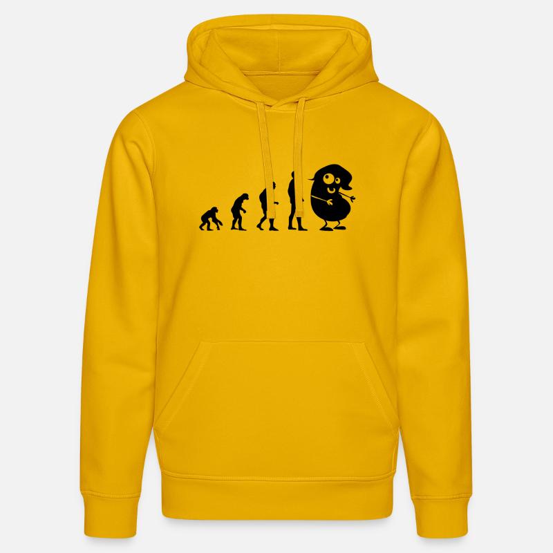 Evolution - la fève - Sweat à capuche bio DRUMMER Stanley/Stella Unisexe - jaune spectre