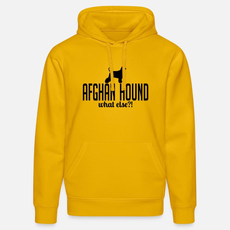 AFGHANE HOUND what else - Sweat à capuche bio DRUMMER Stanley/Stella Unisexe - jaune spectre