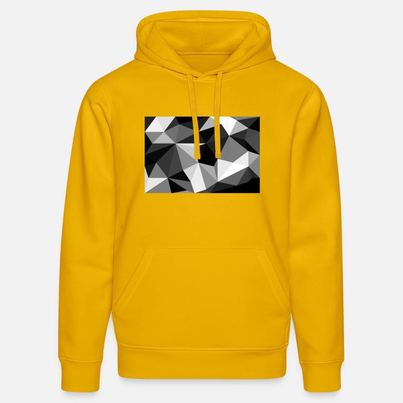 Polygon noir et blanc - Sweat à capuche bio DRUMMER Stanley/Stella Unisexe - jaune spectre
