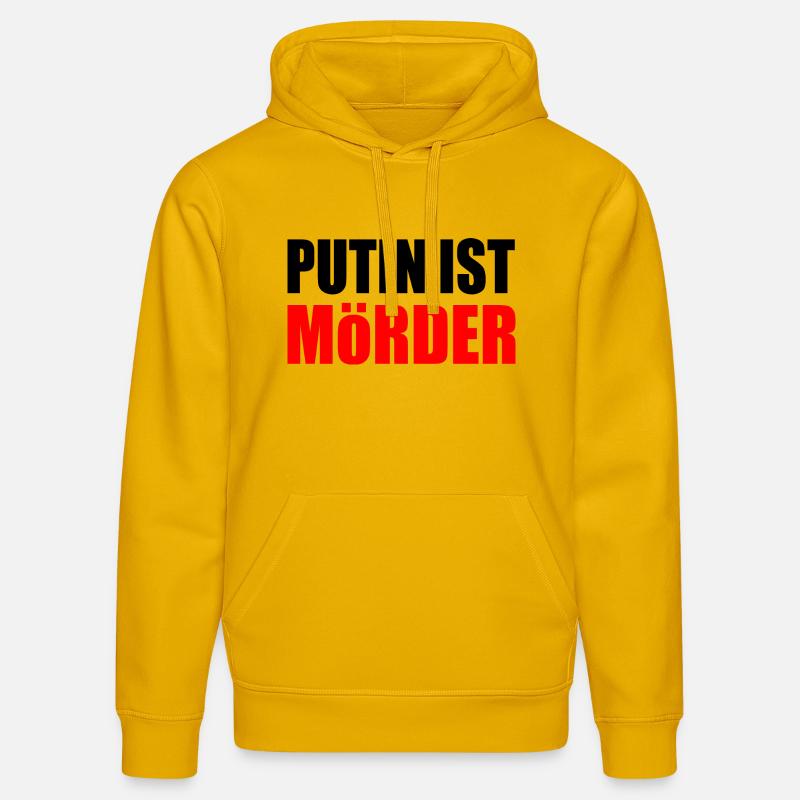 Poutine est meurtrier - Sweat à capuche bio DRUMMER Stanley/Stella Unisexe - jaune spectre