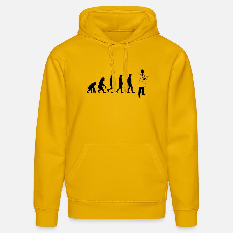 médecin de l'évolution - Sweat à capuche bio DRUMMER Stanley/Stella Unisexe - jaune spectre