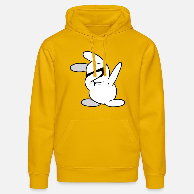 Dabbing Dab lapin lapin - Sweat à capuche bio DRUMMER Stanley/Stella Unisexe - jaune spectre