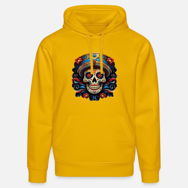Cinco de Mayo Skull - Stanley/Stella Unisex Bio-Hoodie DRUMMER - Spektralgelb