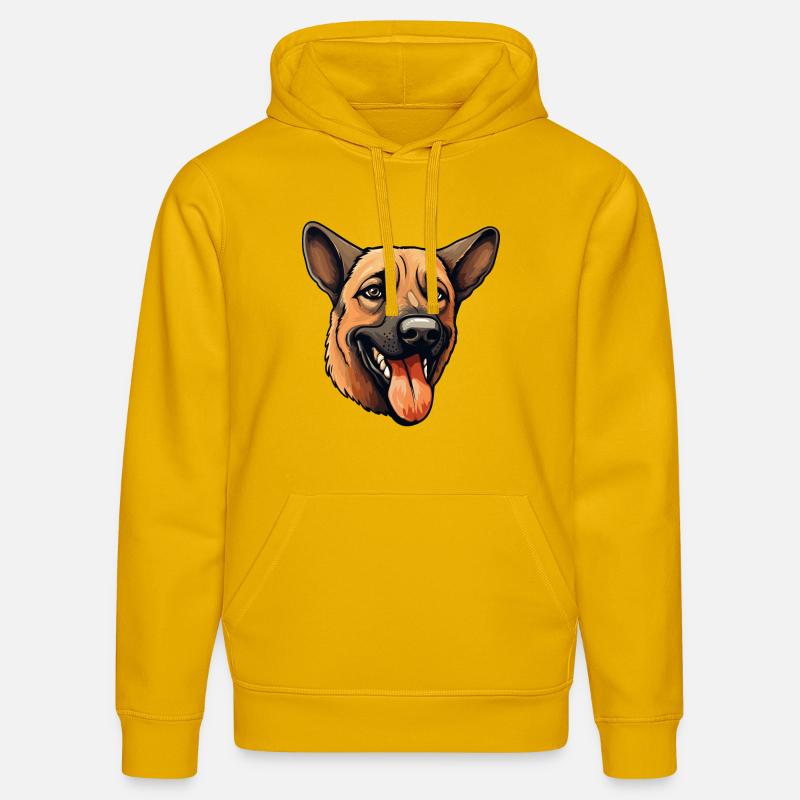 Malinois Dog Face - Compagnon Pawsome - Sweat à capuche bio DRUMMER Stanley/Stella Unisexe - jaune spectre