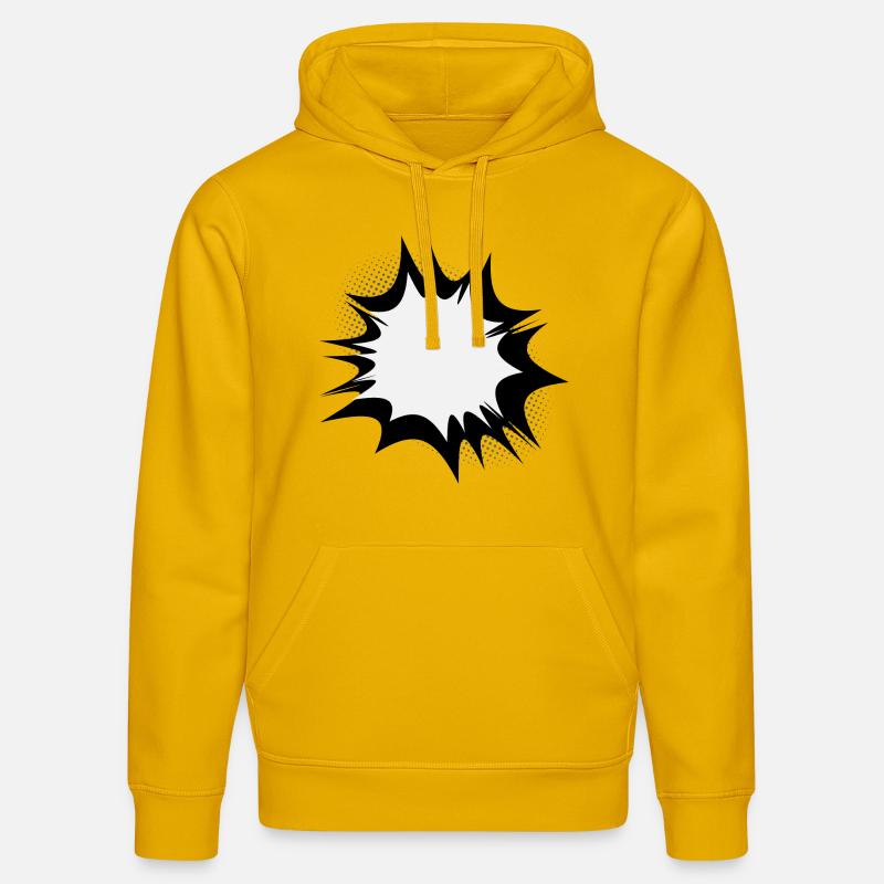 Speech comic bulle explosion - Sweat à capuche bio DRUMMER Stanley/Stella Unisexe - jaune spectre