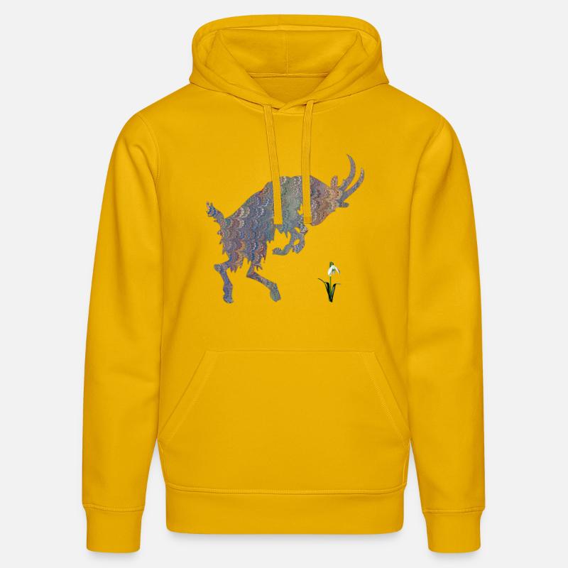 chèvre avec perce-neige e 49 - Sweat à capuche bio DRUMMER Stanley/Stella Unisexe - jaune spectre