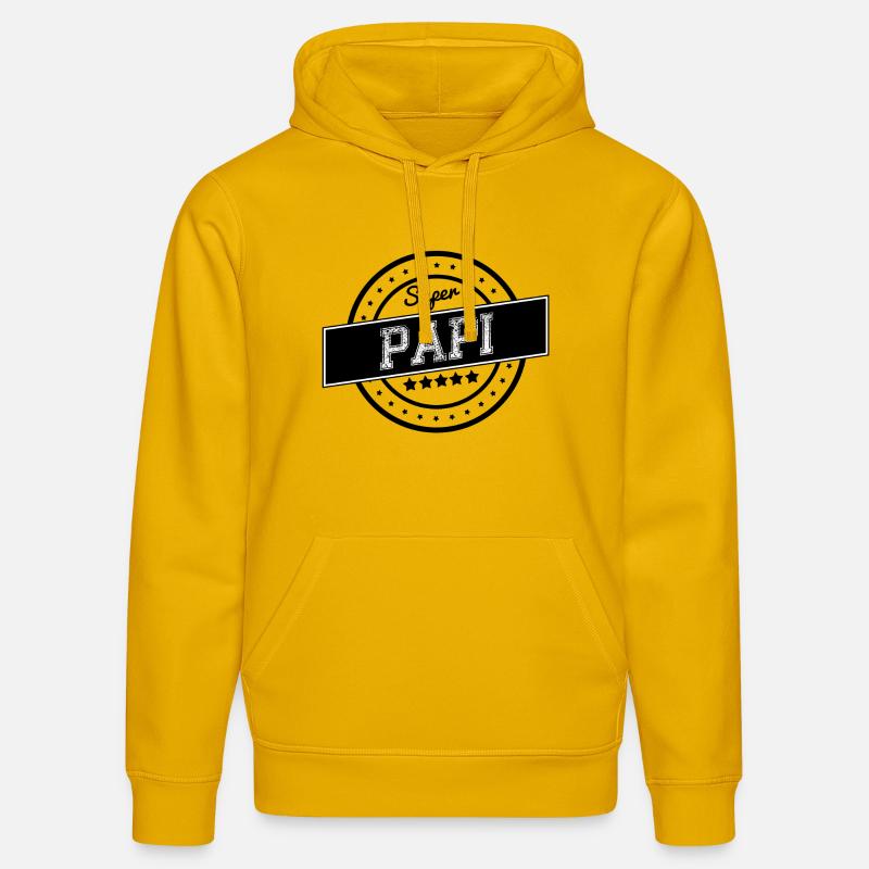 Super papi - Sweat à capuche bio DRUMMER Stanley/Stella Unisexe - jaune spectre