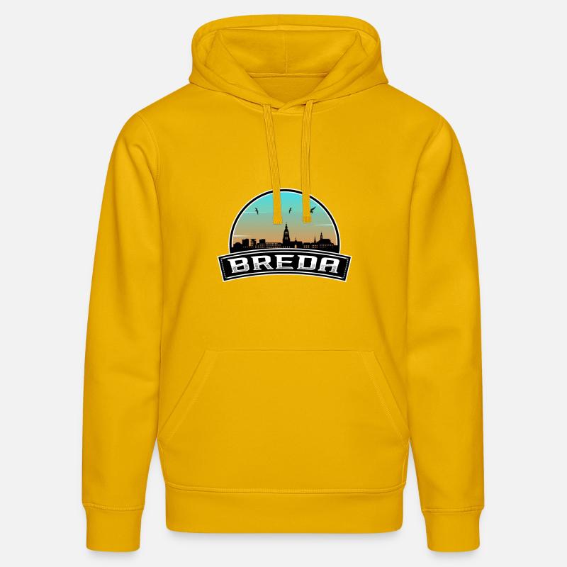 Breda Pays-Bas Skyline Dutch Souvenir - Sweat à capuche bio DRUMMER Stanley/Stella Unisexe - jaune spectre