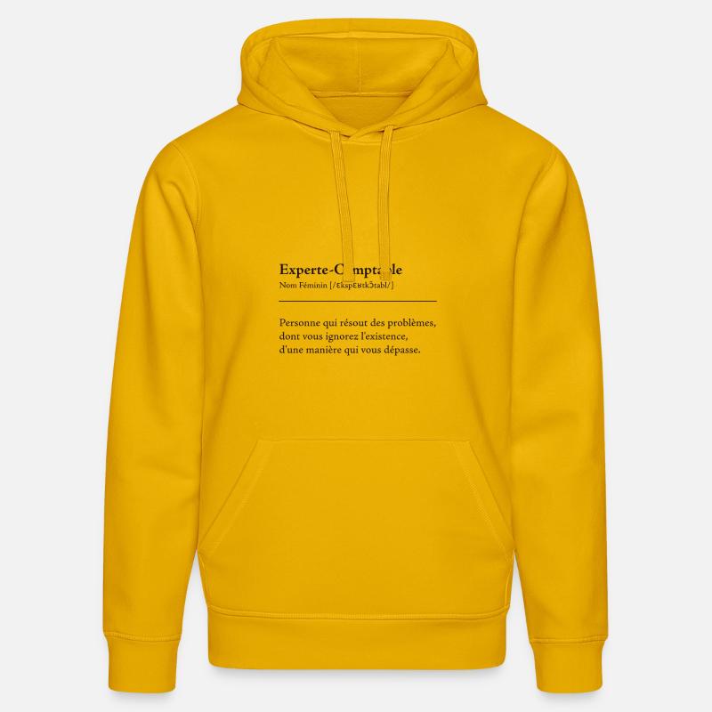 Experte Comptable Definition - Sweat à capuche bio DRUMMER Stanley/Stella Unisexe - jaune spectre